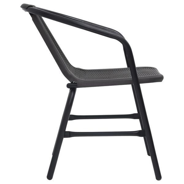 vidaXL Gartenst&uuml;hle 4 Stk. Rattan-Optik Kunststoff und Stahl 110 kg