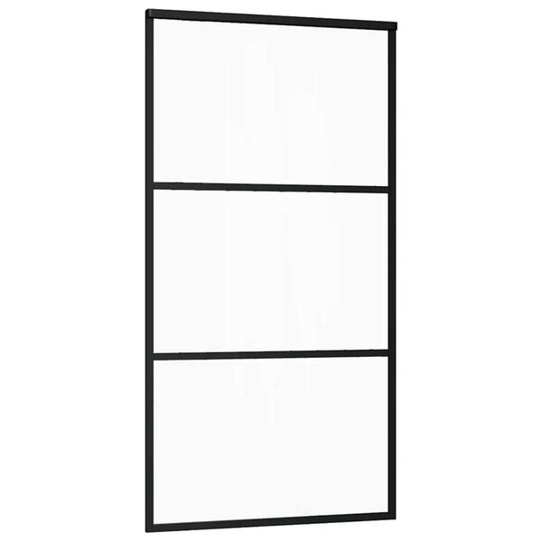 vidaXL Schiebet&uuml;r mit Beschlag 102x205 cm ESG-Glas & Aluminium
