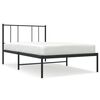vidaXL Bettgestell mit Kopfteil Metall Schwarz 90x200 cm
