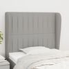vidaXL Kopfteil mit Ohren Hellgrau 93x23x118/128 cm Stoff