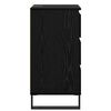 vidaXL Sideboard mit Schubladen Schwarz Eichen-Optik Holzwerkstoff