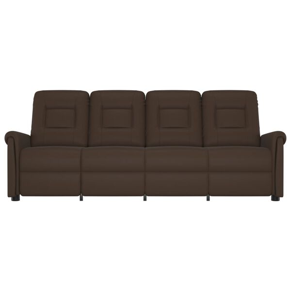 vidaXL 4-Sitzer Massagesessel Braun Kunstleder
