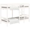 vidaXL Etagenbett Wei&szlig; 75x190 cm Massivholz Kiefer