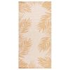 vidaXL Outdoor-Teppich Flachgewebe 100x200 cm Blattmuster