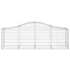 vidaXL Gabionen mit Hochbogen 50 Stk. 200x50x60/80 cm Verzinktes Eisen