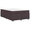 vidaXL Bettrahmen mit Matratze Dunkelbraun 160 x 200 cm Stoff