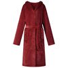 vidaXL Bademantel Hoodie Bordeauxrot M Flanell