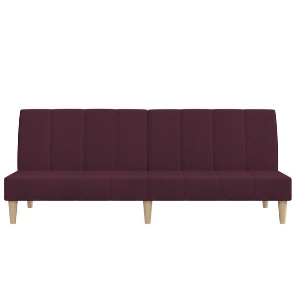 vidaXL Schlafsofa 2-Sitzer mit Hocker Lila Stoff