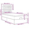 vidaXL Ottomane Bett mit Matratze & LEDs Taupe 90x200 cm Stoff
