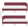 vidaXL Eckbettgestell mit Matratze Sonstiges 2 pcs Grau Stoff