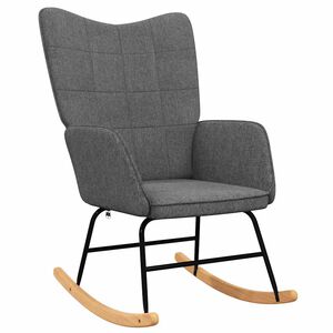 vidaXL Schaukelstuhl Dunkelgrau Stoff