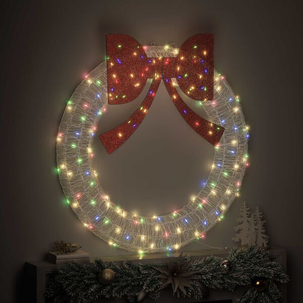 vidaXL Kranz mit 150 LEDs Mehrfarbig 120 cm Acryl