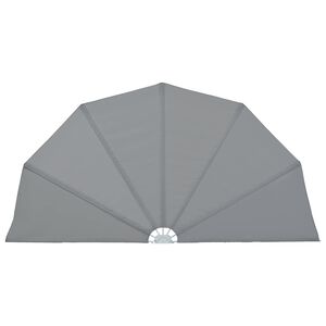 vidaXL Faltbarer Terrassen-Seitenf&auml;cher Grau 160 cm