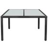vidaXL Gartentisch Schwarz 150x90x75 cm Poly Rattan