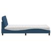 vidaXL Bett mit Matratze Blau 100x200 cm Stoff
