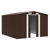 vidaXL Ger&auml;tehaus 257x298x178 cm Metall Braun