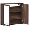 vidaXL Bad-Spiegelschrank Braun Eichen-Optik 65x20x60 cm Holzwerkstoff