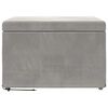vidaXL Hocker Hellgrau 61 x 41 x 40 cm Samt und Engineering Holz