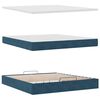 vidaXL Ottoman-Bett mit Matratze & LEDs Dunkelblau 180x200 cm Samt