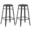 vidaXL 3-teiliges Bar-Set Stahl Schwarz