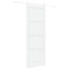 vidaXL Schiebet&uuml;r Wei&szlig; 83 x 232 cm Massives Kiefernholz