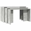 vidaXL Satztische 3 Stk. Betongrau Holzwerkstoff