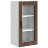 vidaXL Wandglas-Schrank PORTO Braun Eichen-Optik 40 x 31 x 80 cm