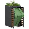 vidaXL M&uuml;lltonnenlager mit Pflanzerdach f&uuml;r 240L Tonne Anthrazit