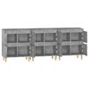 vidaXL Sideboards 3 Stk. Betongrau 60x35x70 cm Holzwerkstoff