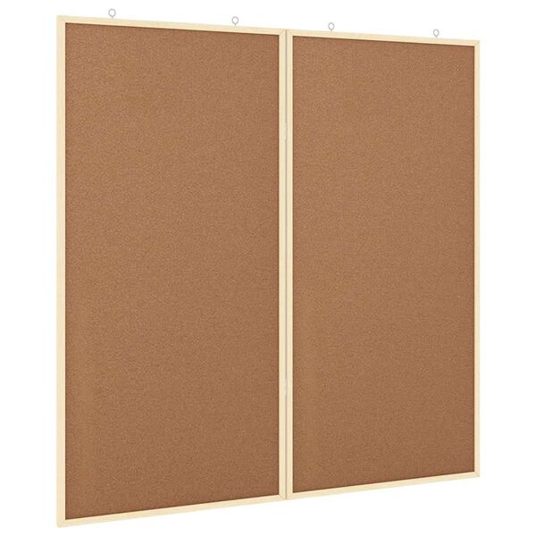 vidaXL Info-Tafel Braun 80 x 80 x 1,4 cm Massivholz Kiefer