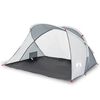 vidaXL Strandzelt 2 Personen Grau Pop-Up Wasserdicht