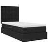 vidaXL Aufbewahrungsbett mit Matratze Schwarz 90 x 190 cm Polyester