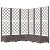 vidaXL Pflanzk&uuml;bel mit Rankgitter Braun 120x120x121,5 cm PP