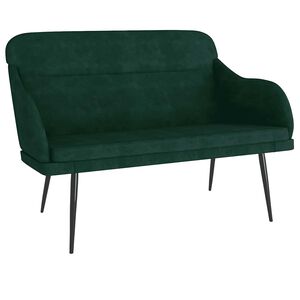 vidaXL Sitzbank Dunkelgr&uuml;n 110x76x80 cm Samt