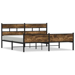 vidaXL Metallbett ohne Matratze R&auml;uchereiche 180x200 cm