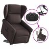 vidaXL Relaxsessel mit Aufstehhilfe Elektrisch Dunkelbraun Stoff