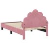 vidaXL Kinderbettgestell mit Kopfteil Rosa 80 x 160 cm Samt