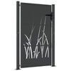 vidaXL Gartentor Anthrazit 100x125 cm Stahl Gras-Design