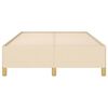 vidaXL Bettgestell ohne Matratze Creme 120x190 cm Stoff