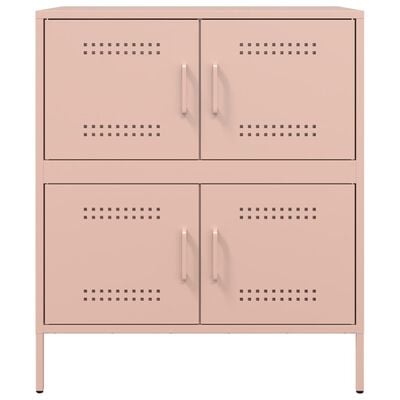 vidaXL Sideboard Rosa 68x39x79 cm Stahl