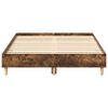 vidaXL Bettgestell ohne Matratze R&auml;uchereiche 120x190 cm Holzwerkstoff