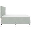 vidaXL LED Boxspringbett mit Matratze Hellgrau 200 x 200 cm Samt