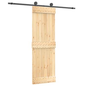 vidaXL Schiebet&uuml;r 70 x 210 cm Massivkiefer (Unbehandelt)