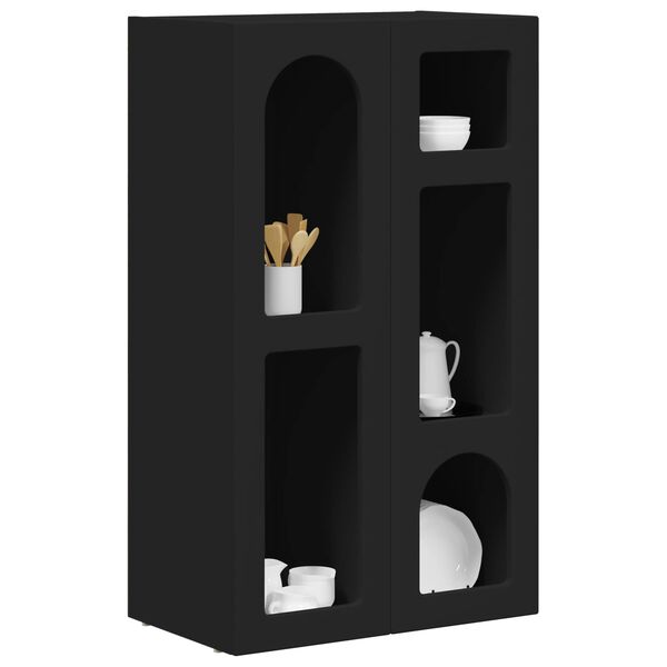 vidaXL Sideboard Schwarz 59 x 35 x 100,5 cm Holzwerkstoff