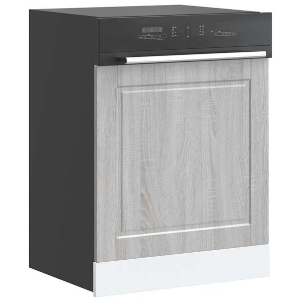 vidaXL Geschirrsp&uuml;lerblende Porto Grau Sonoma 60x1,5x67 cm