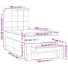vidaXL Boxspringbett mit Matratze Dunkelgr&uuml;n 100x200 cm Samt