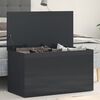 vidaXL Aufbewahrungstruhe Hochglanz-Grau 84x42x46 cm Holzwerkstoff
