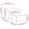 vidaXL Sessel mit Hocker Creme 60 cm Kunstleder