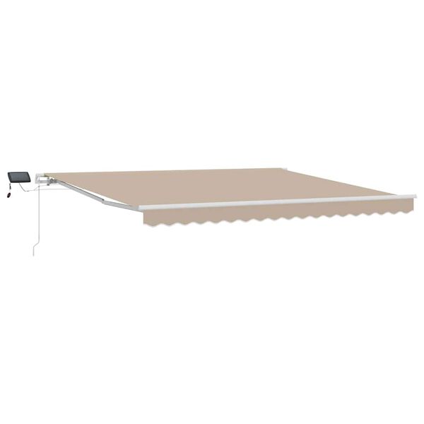 vidaXL Einziehbare Markise mit Beige 400 x 300 cm Stoff