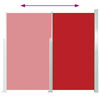 vidaXL Ausziehbare Seitenmarkise 120x300 cm Rot